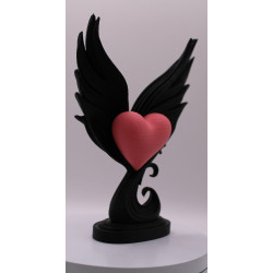 Geflügeltes Herz 2 | 3D-gedruckte Herzfigur aus PLA